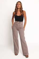 Abrand 94 High Wide Jeans - Mushroom