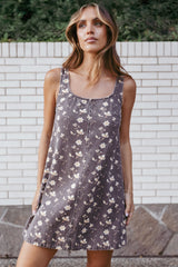 Abbott Mini Dress - Brown Floral