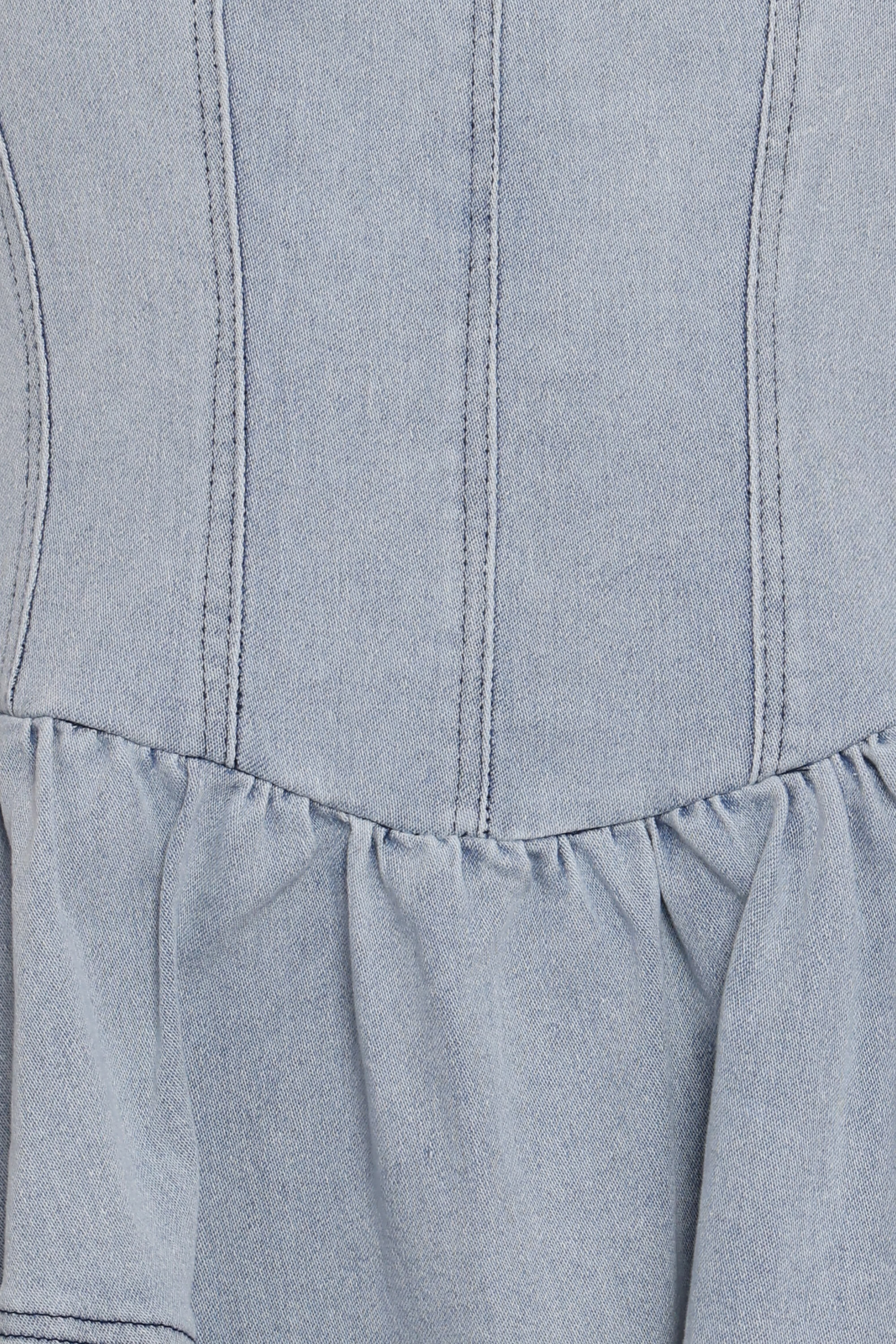 Ellen Strapless Mini Dress - Light Denim