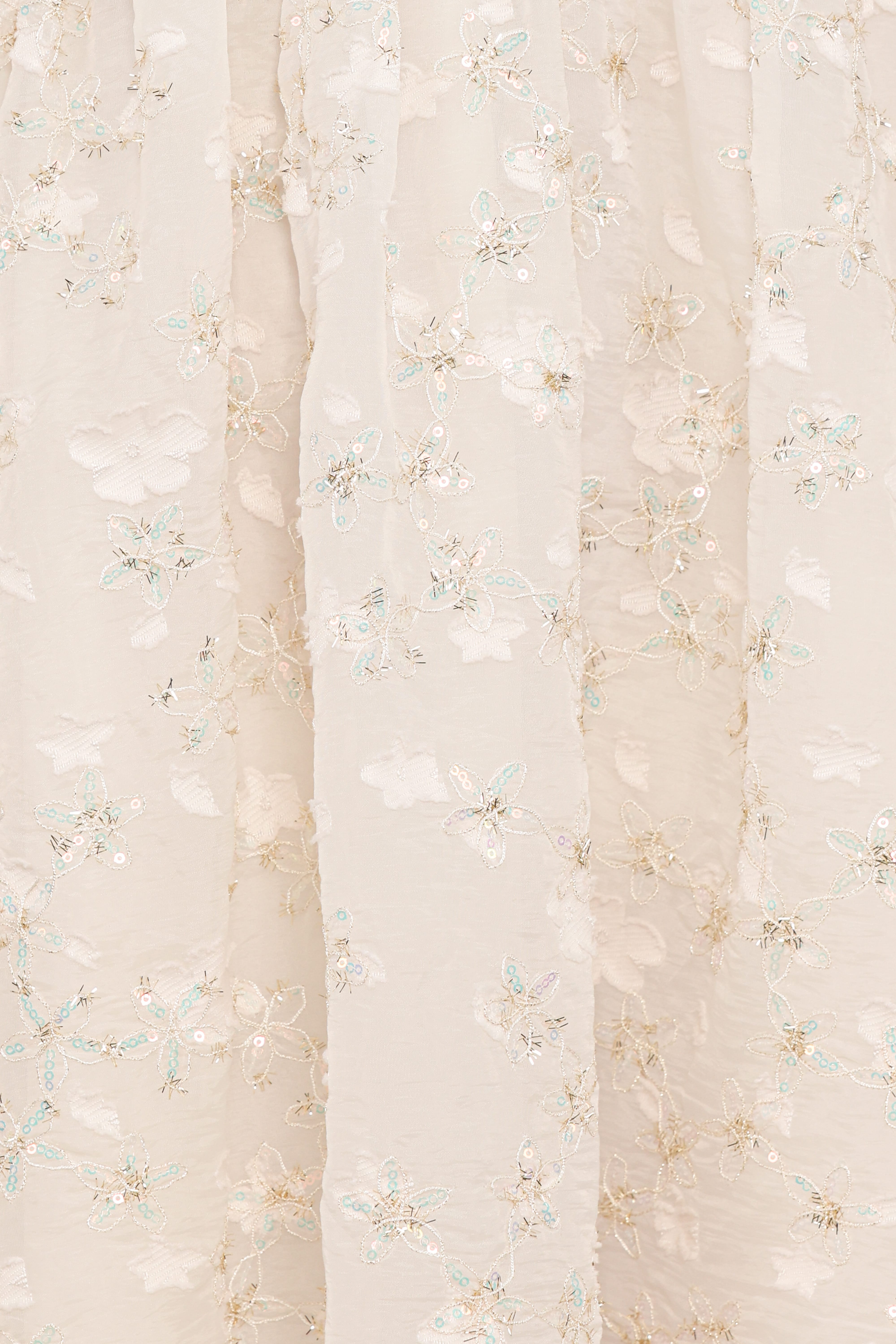 Lillan Mini Dress - Ivory Sequin