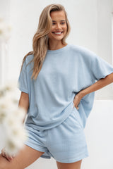 Granger Knit Short Set - Blue