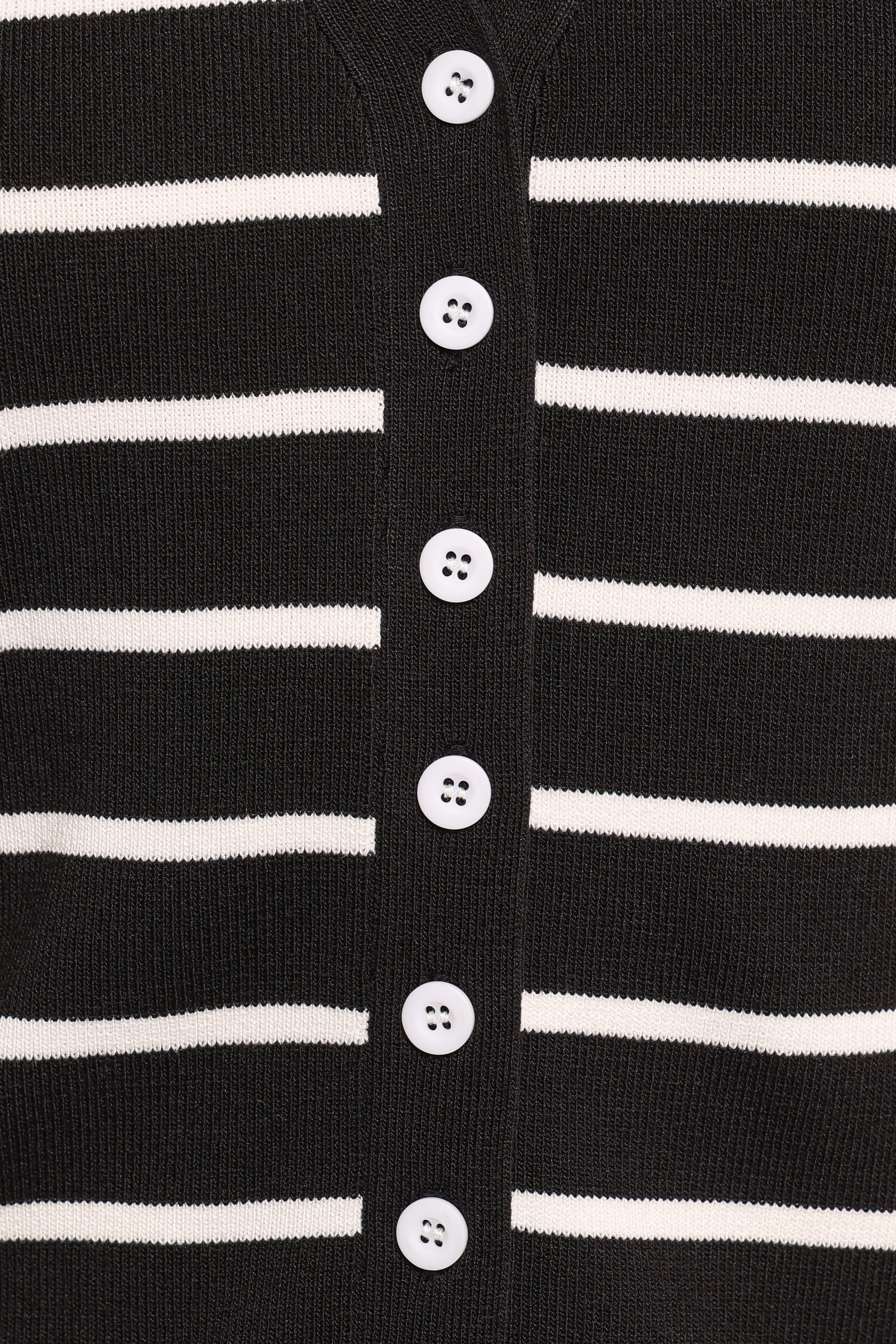 Juna Knitted Pant Set - Black White Stripe