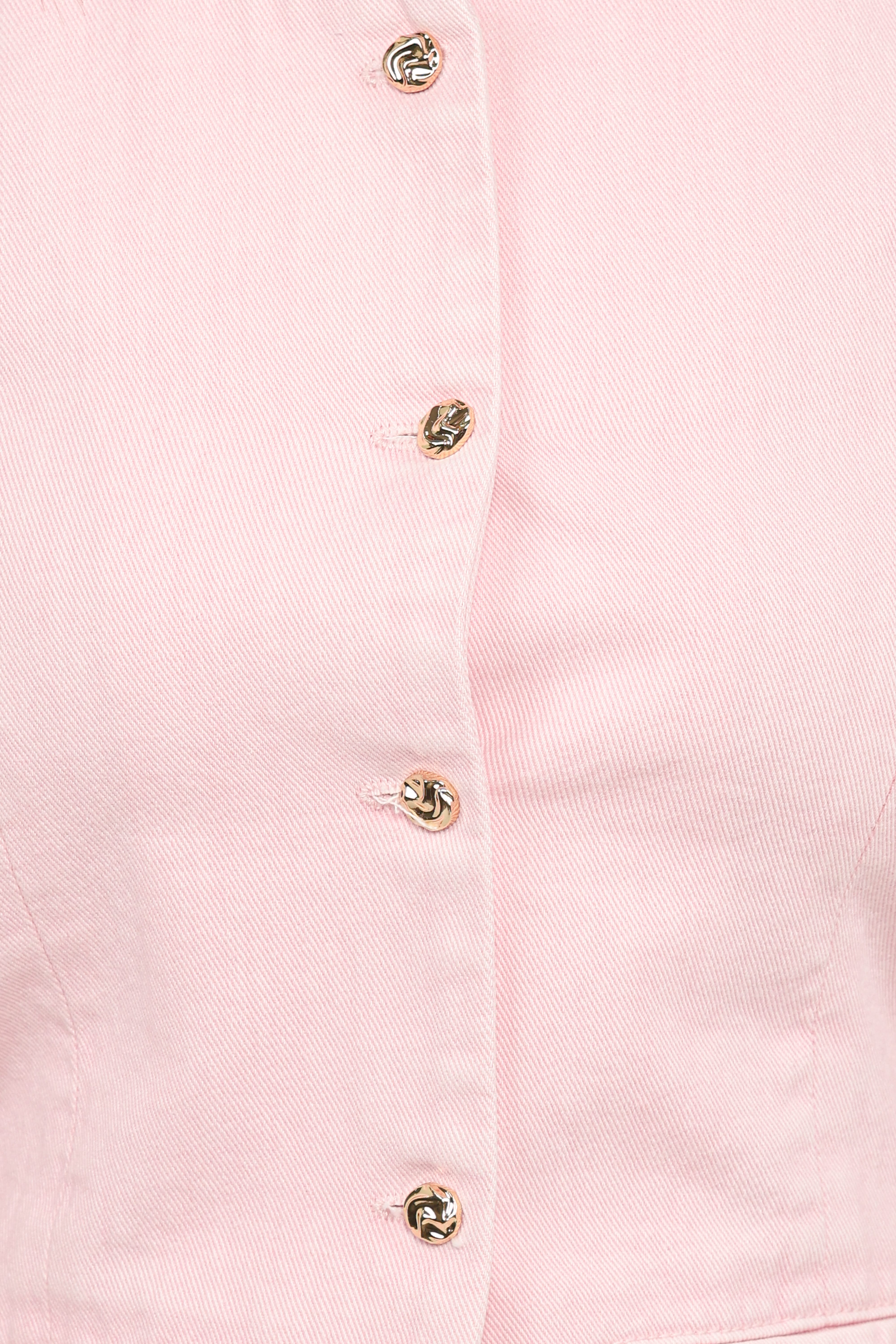 Ailis Denim Vest Top - Dusty Pink