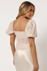 Kayne Top - Ivory Pink