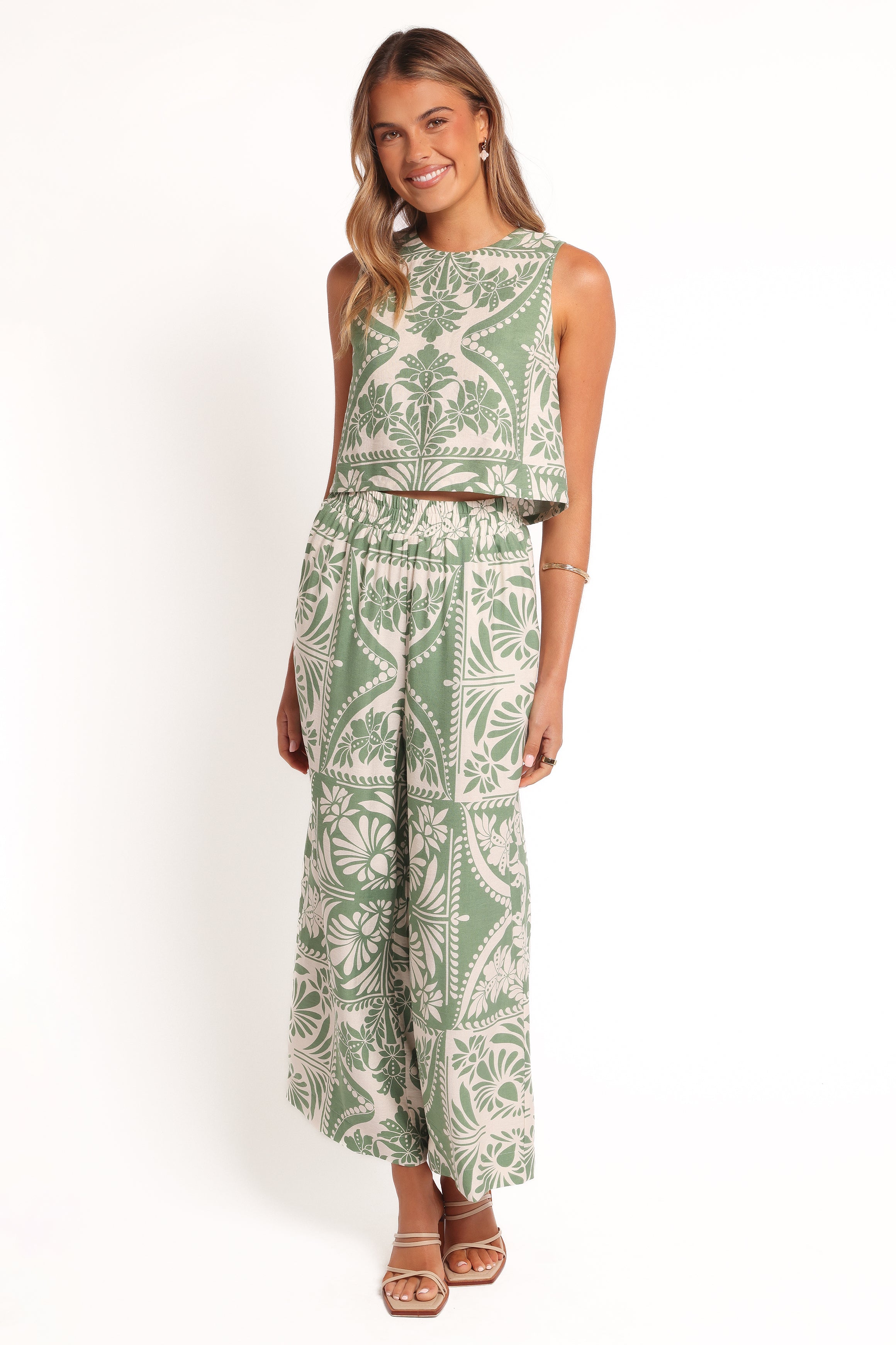 Nevin Top - Green Floral